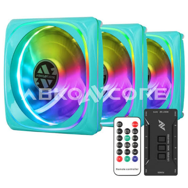 ABKONCORE CY 120 CY120 ARGB SPECTRUM SYNC 3in1 3 x 120mm FAN CASE CASING PC
