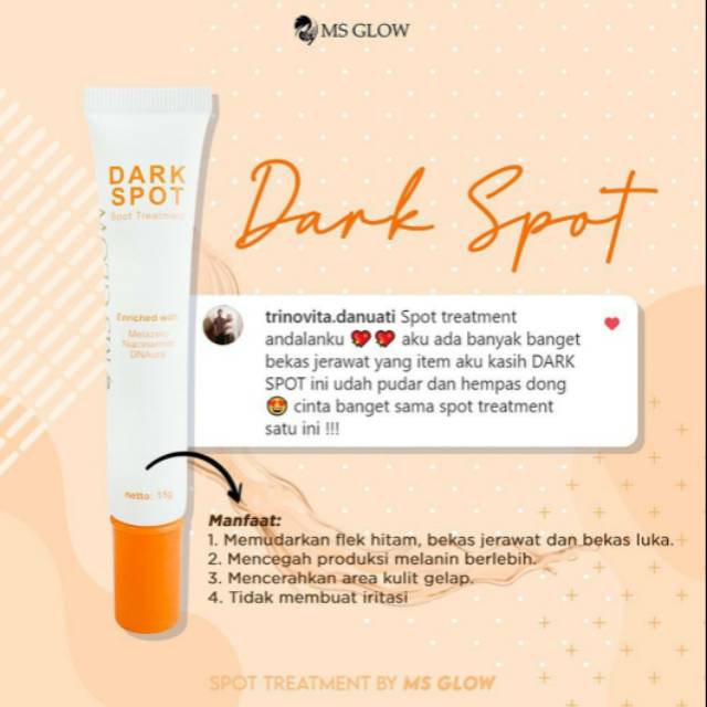 Dark Spot Ms Glow Salep Penghilang Bekas Jerawat Ampuh Dan Flek Tipis Shopee Indonesia