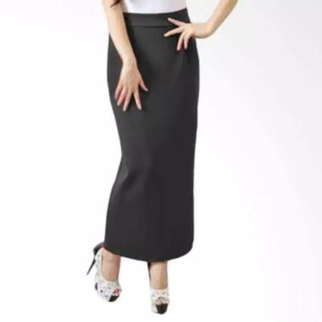 Rok Span Panjang Hitam // Rok Korea Hitam // Rok Kerja Panjang