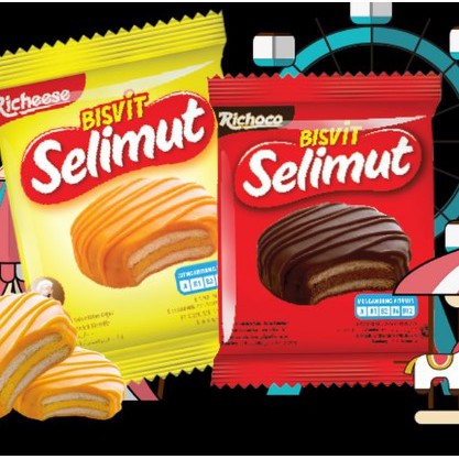 

Nabati Richeese Sandwich Bisvit Selimut Krim Keju 20x10g