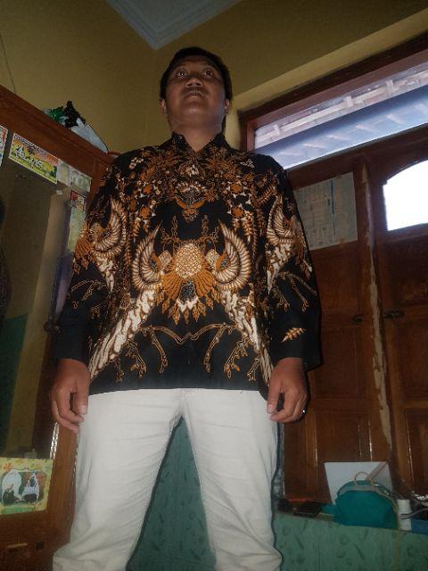 Batik Solo Dirga Kemeja Pria Katun Halus Sragenan Full Furing