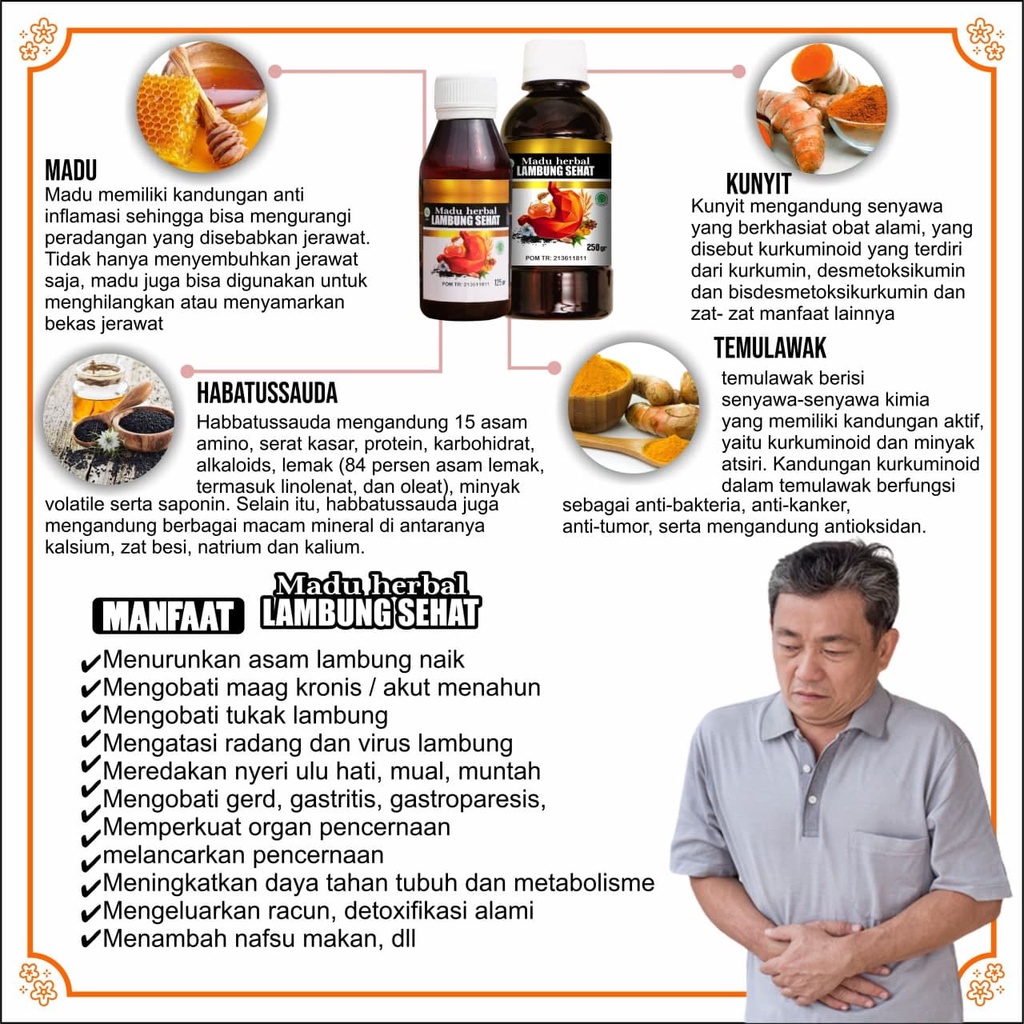 Obat Gastritis Peradangan Dinding Lambung Madu Herbal Lambung Sehat