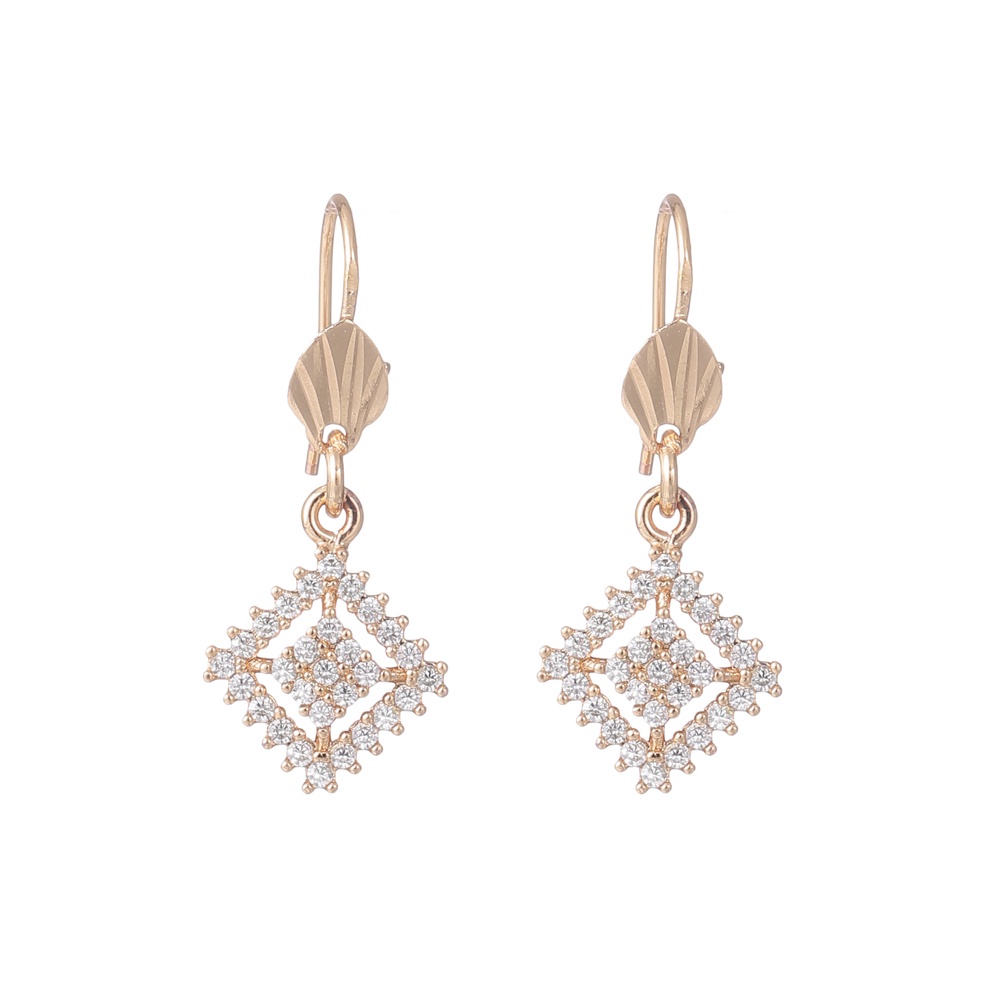 ✨Moya0158❤Anting Tusuk Titanium Mewah Berlian Rose Gold Fashion Korea Aksesoris Anting Wanita Murah D141-2