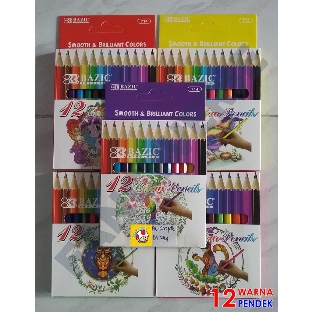 

Color Pencil 12 Warna Pendek BZ 714 / Pensil Warna