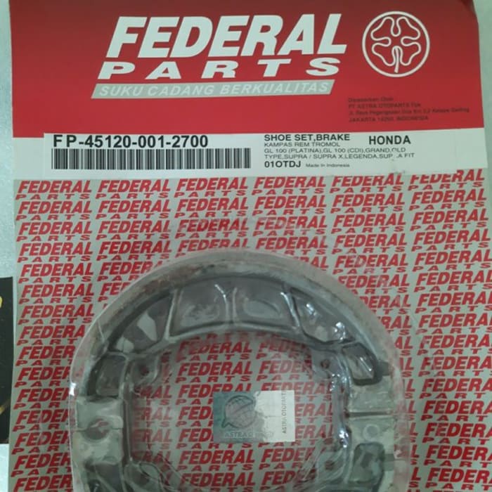 Kampas Rem Depan / Belakang Tromol - C70 Grand Supra X Supra Fit Asli Federal FP-45120-001-2700