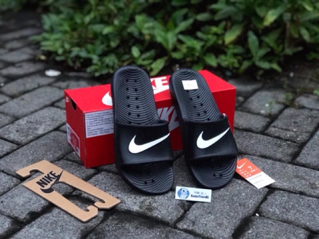Sandal Nike Kawa Shower Black White 832528 001 Original Sandal Nike Kawa Shower Black White 832528 001 Original
