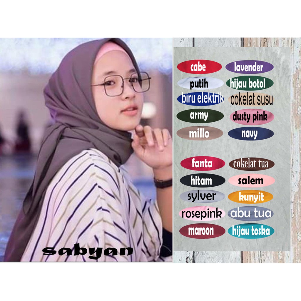 PASHMINA POLOS NISSA SABYAN DIAMOND HIJAB l 1 KG 11 PCS JILBAB ITALIANO TALITHA BASIC KERUDUNG-2