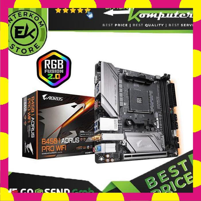 Gigabyte B450 I Aorus Pro Wifi Am4 Amd B450 Ddr4 Usb3 1 Sata3 Shopee Indonesia