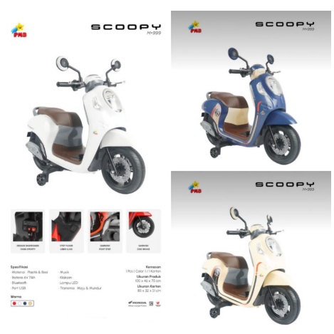 Motor Aki PMB M 999 Scoopy Mainan Motor Anak M-999