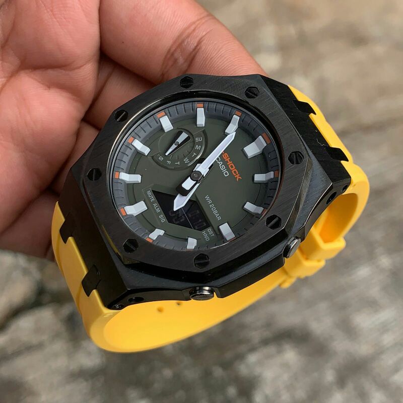 Jam Casio G-shock GA2100 Custom Strap dan Bezel