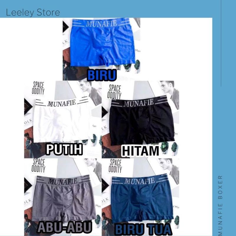LeeleyS 31 Celana Dalam Boxer Spandex Nylon Pria Munafie
