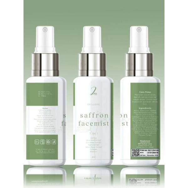 TERLARIS‼️ZARV SKINCARE EXCLUSIVE SAFFRON FACE MIST 7 IN 1 BPOM / Face Mist Saffron Zarv Skincare / 