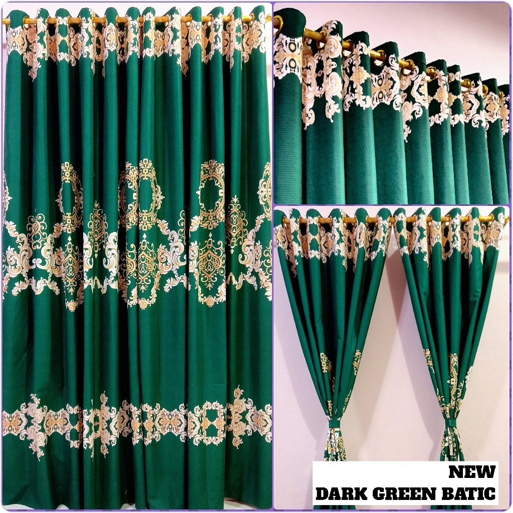 gorden batik smokering DRAK GREEN BATIK RING 12 bahan katun disperse 135x210cm
