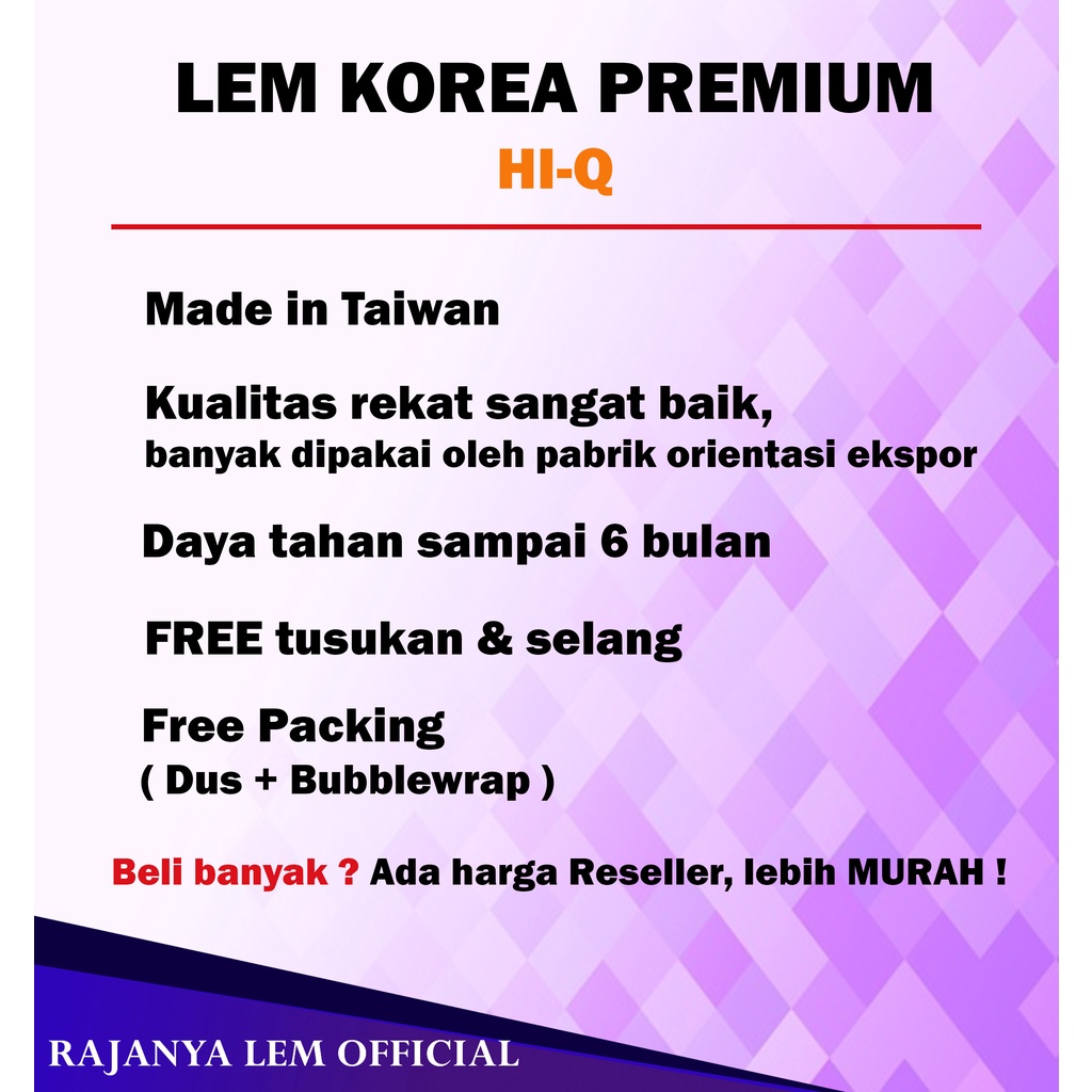 

HJK lem tetes HI Q / lem serbaguna / lem korea hiq / super glue / superglue HI-Q /cyanoacrylate