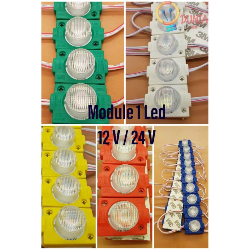 Lampu LED Modul 12 Volt / 24 Volt / LED Modul 1 Mata / Lampu Bak Truk