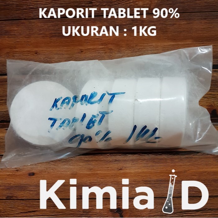 Kaporit Tablet Besar - 1 Kg - TCCA 90% - Chlorine -  Pembersih Kolam Renang Bak Mandi Air