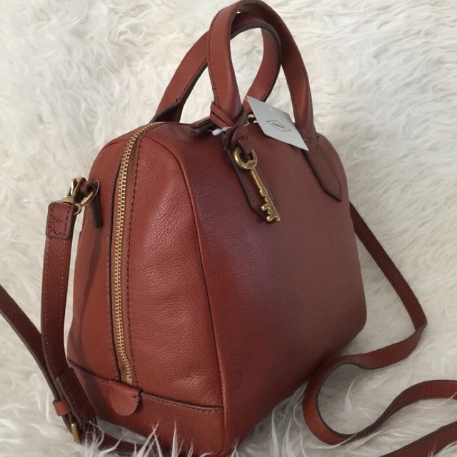 FOSSIL FIONA SATCHEL MEDIUM BROWN
