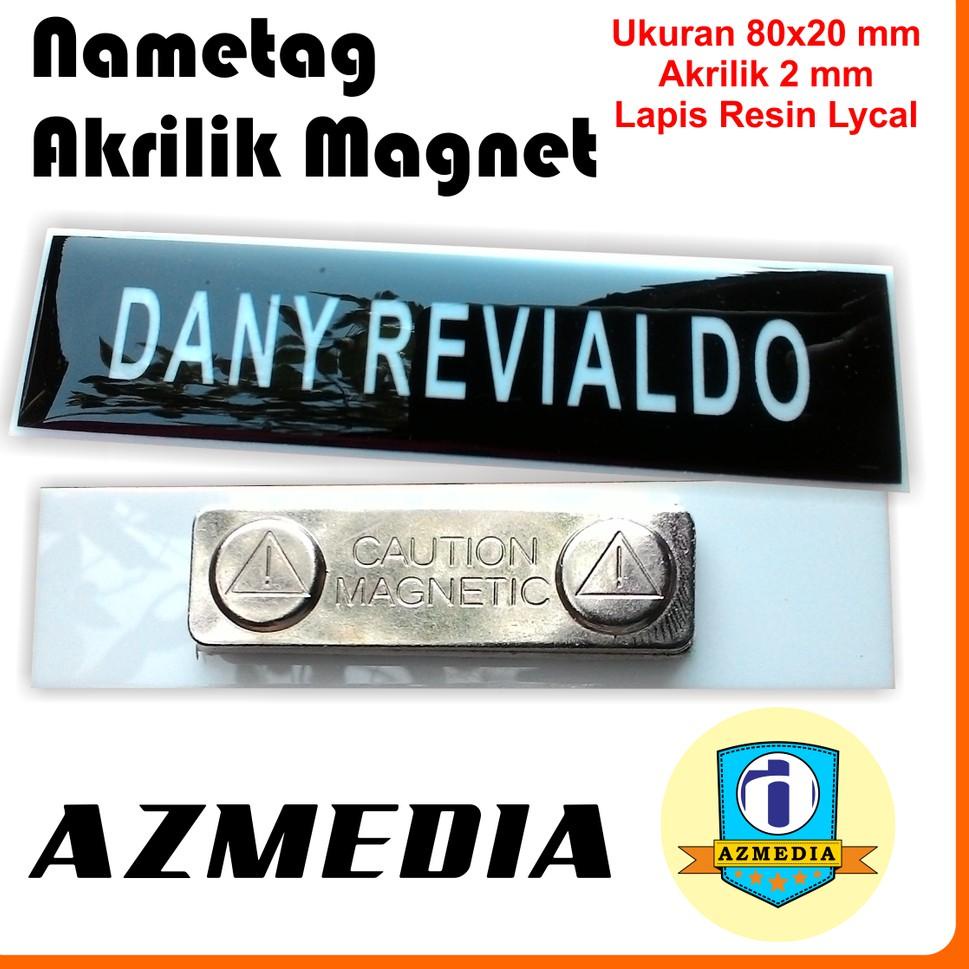 

(G4I6) Nametag Nama Dada Akrilik Magnet //Koleksi@bulan@ini