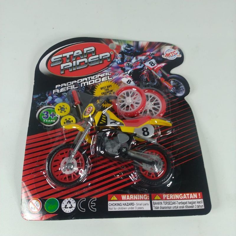 Mainan die cast motor cross mainan miniatur motor cross murah mainan edukasi mainan