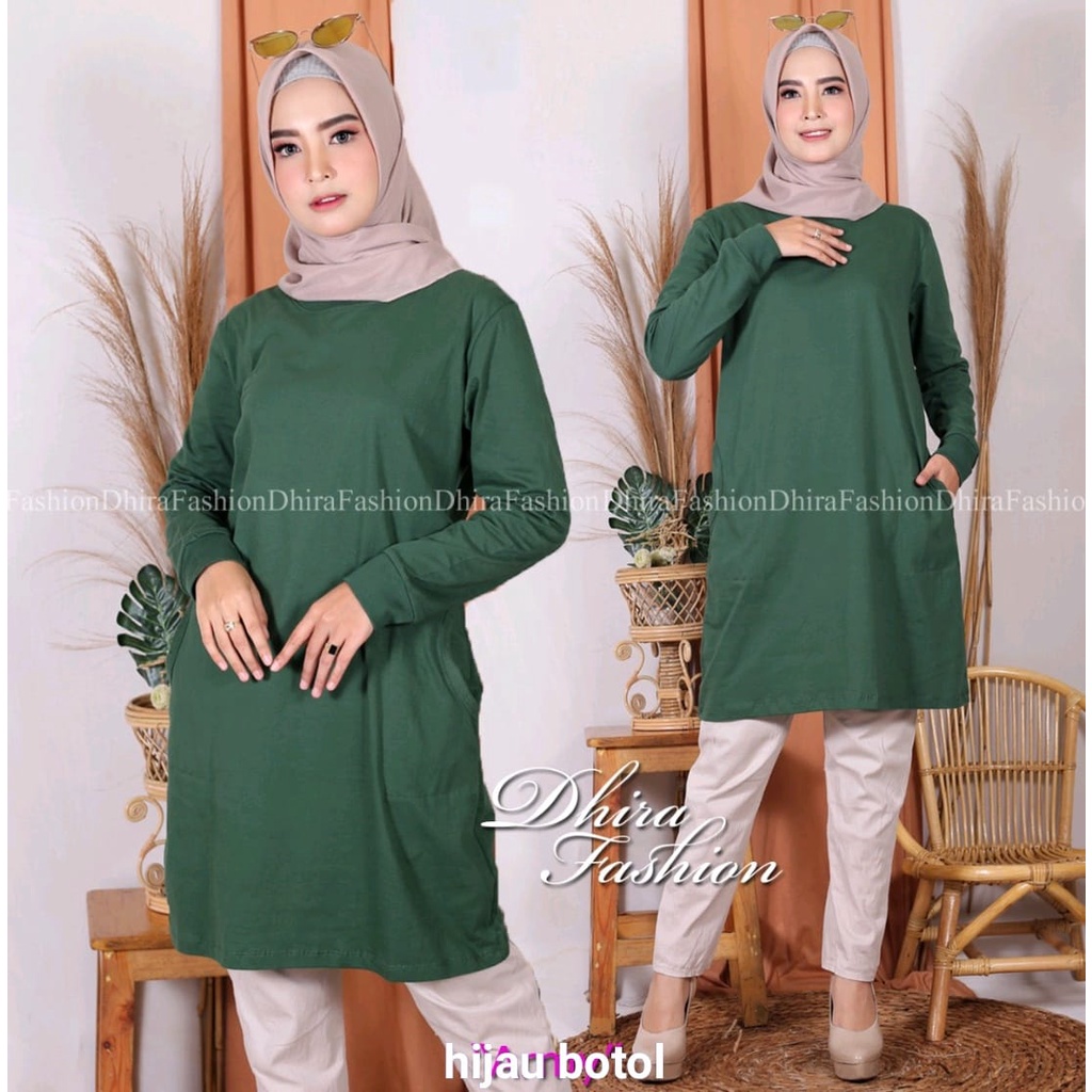 tunik kaos wanita bahan katun