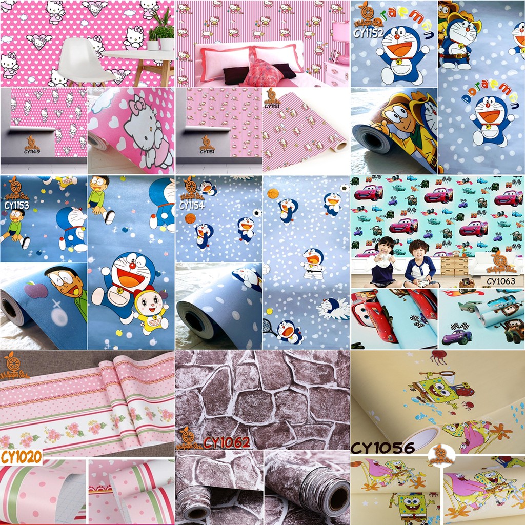 [ BISA COD ]    Wallpaper Dinding Sticker Premium Size 45cm x 10meter Sesuai Kode CY