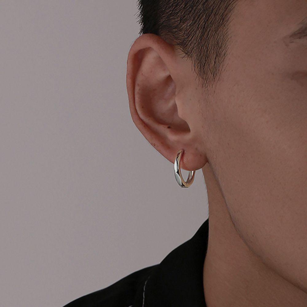 Agustinina Lingkaran Anting Punk Sederhana Korea Boy Hip Hop Fashion Jewelry