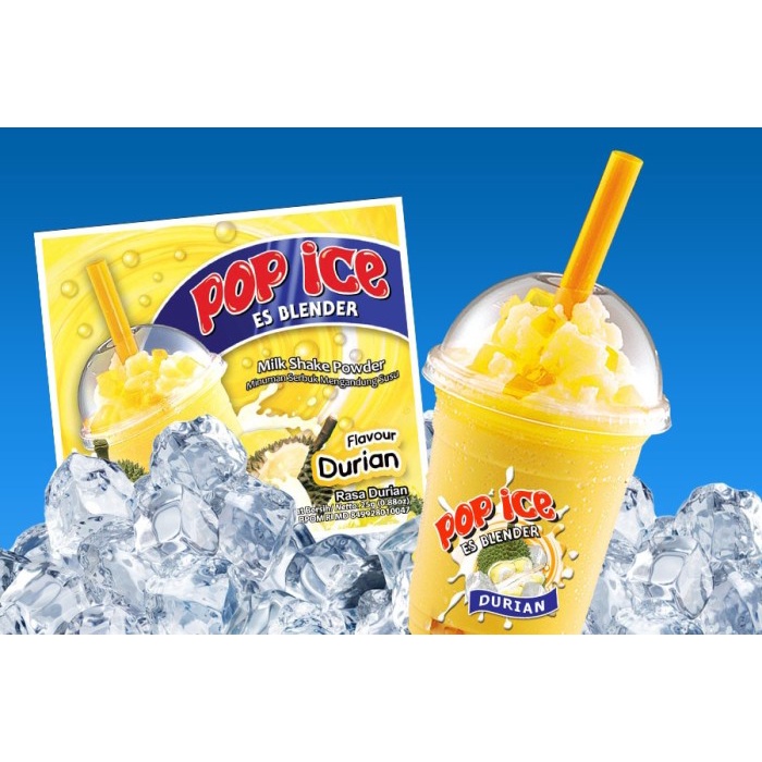 Pop Ice Renceng Es Blender Bubuk Minuman Boba Buah Durian