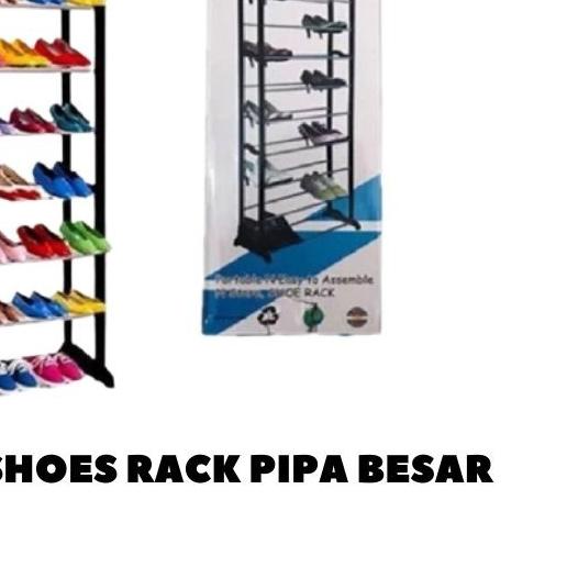 ❋ Amazing Shoes Rack Pipa Besar Rak Sepatu lipat 10 Susun Non Cover tempat penyimpanan sepatu jilbab