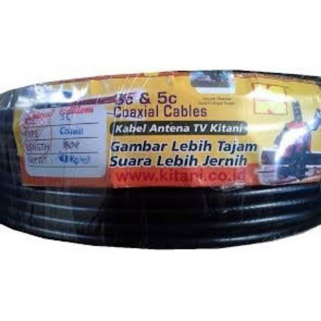 KABEL ANTENA 5C KITANI JUAL PER METER FULL TEMBAGA TANPA BOSTER CABLE RG6 COAXIAL KUALITAS TERBAIK