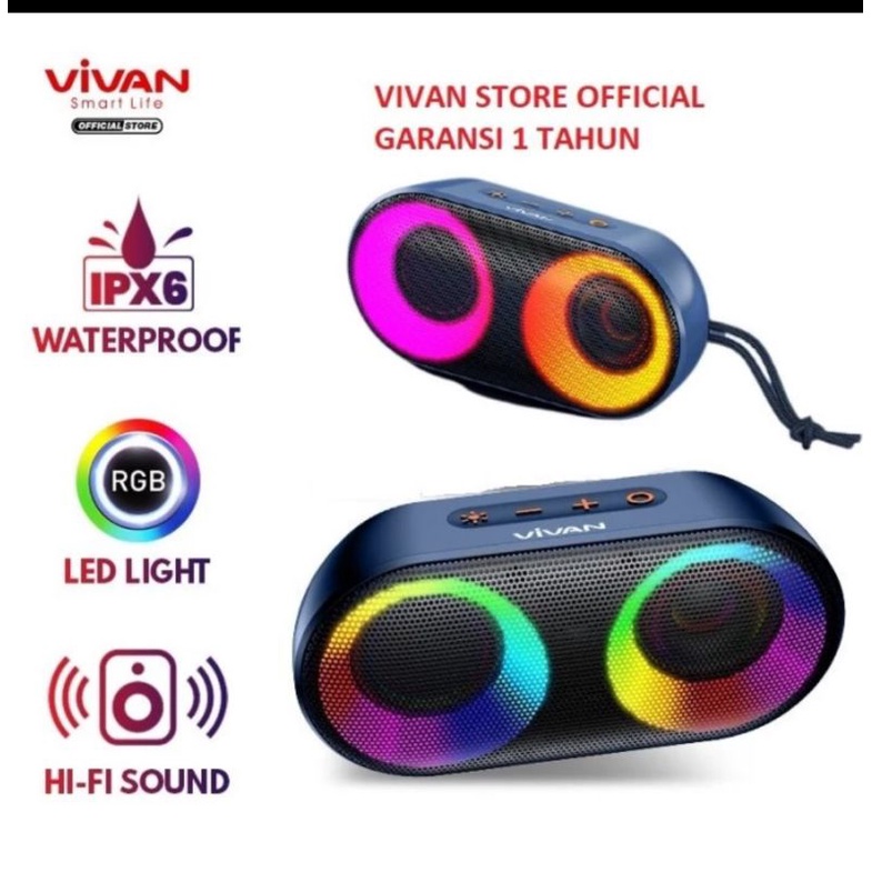 SPEAKER BASS BLUETOOTH PORTABLE VIVAN VS16 WATERPROOF SUPER BASS
