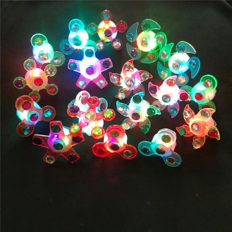 Mary Wearable Ring Luminous Rings Sensory Fidget Hand Spinner Mainan Jari Interaktif Untuk Anak Laki-Laki Perempuan Autisme Menambah Stress Re