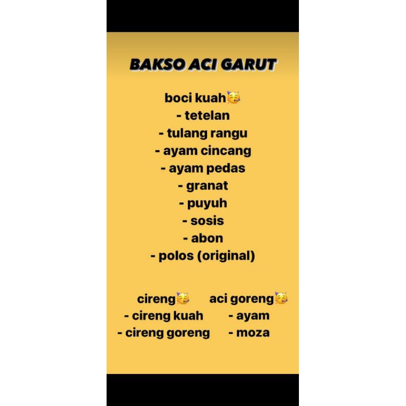 

BAKSO ACI GARUT