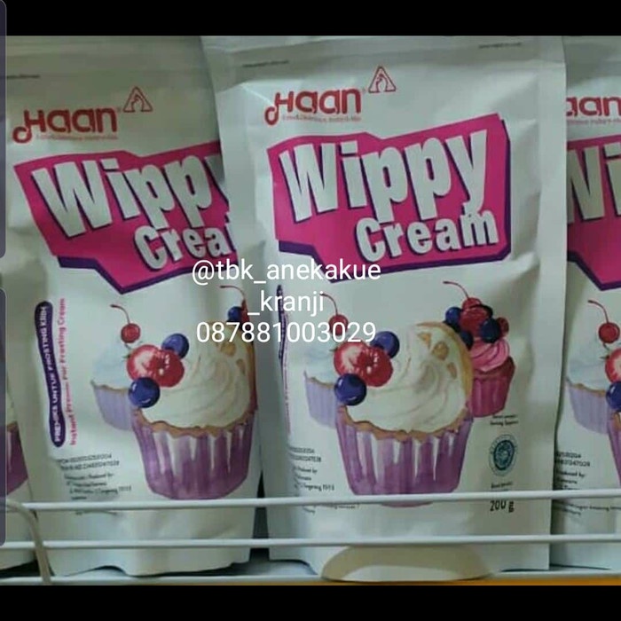 

Krim- Wippy Cream Bubuk Merek Haan Kemasan Pouch 200 Gr -Krim.