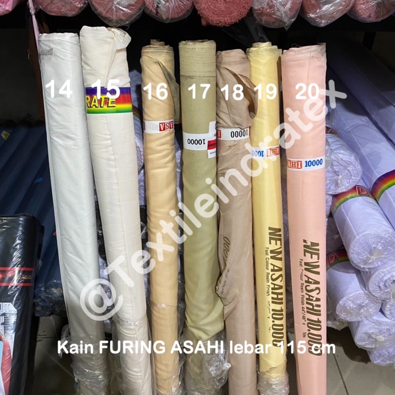 KAIN ASAHI FURING TERMURAH LEBAR 115 CM BAHAN FURING BAJU BATIK DRESS TILE SATIN KANTONG CELANA