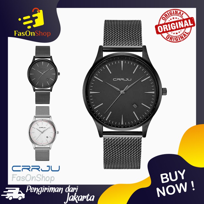 Jam Tangan Pria Original Analog Stainless Steel CRRJU 2135 FS20