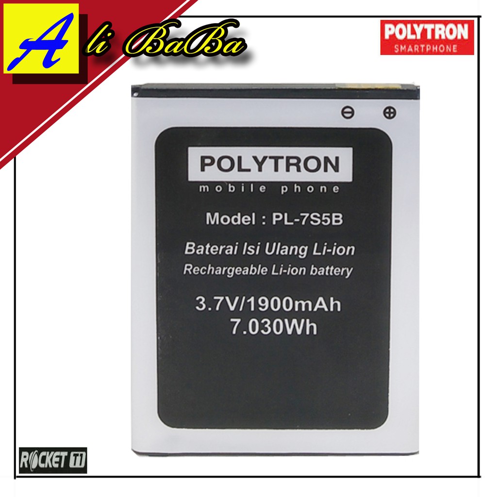 Baterai Handphone Polytron Rocket T1 R2501 PL-7S5B Batre HP POlytron Rocket T1 Battery Polytron Poly