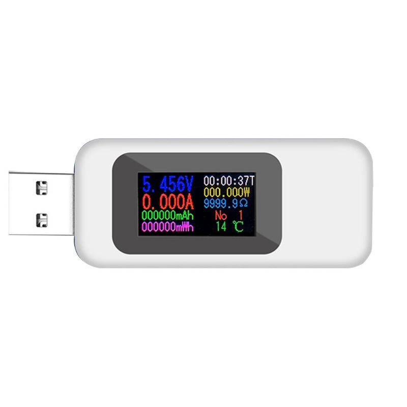 Btsg Color Display Voltmeter Ammeter USB Tester Tegangan Arus Kapasitas Power Meter