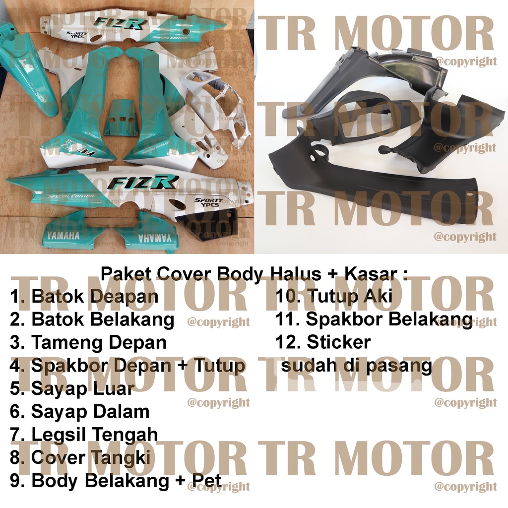 Cover Body Fizr F1zr Malboro Tosca Full Set Halus Cover Bodi Yamaha Fiz r