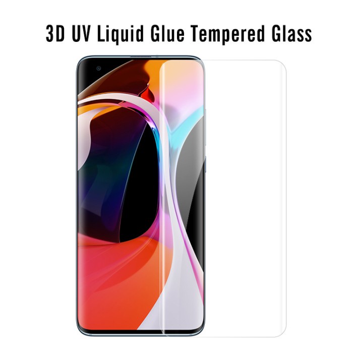 TEMPERED GLASS UV XIAOMI MI 10 5G ANTI GORES KACA 3D CURVED NANO LIQUID GLASS