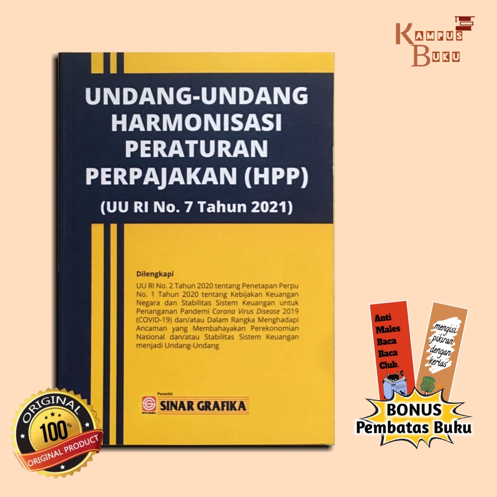 BUKU UU HARMONISASI PERATURAN PERPAJAKAN (UU RI NO. 7 TAHUN 2021)