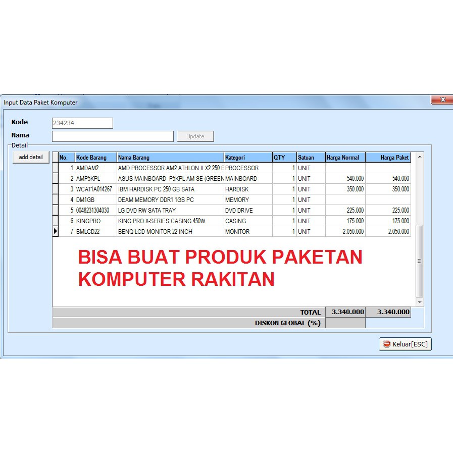 Software kasir toko komputer dan servis