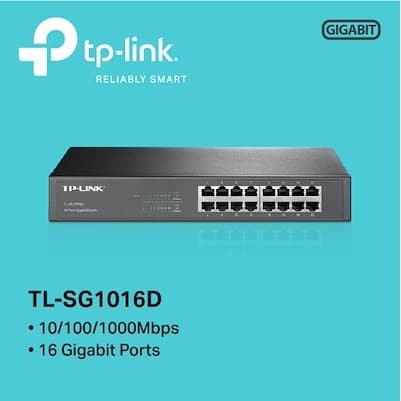 Langsung Order Switch Hub 16 Port TP-Link TL-SG1016D Gigabit Desktop/Rackmount Switch terbaik
