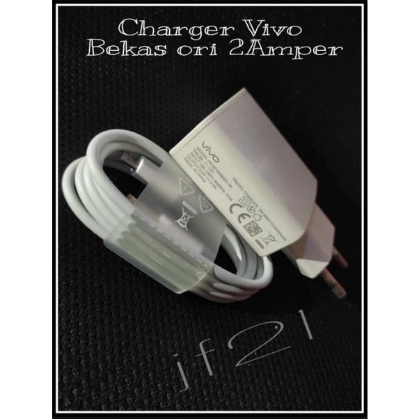 Charger Vivo original Copotan 2Amper V7 | V7+. Bekas Bawaan HP