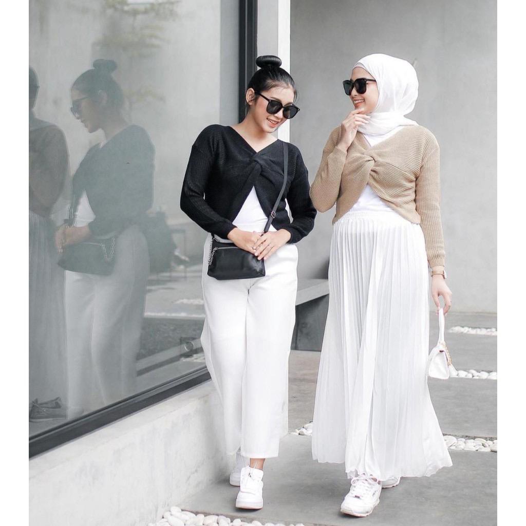 Villa Sweater Rajut Pusatgrosir_solo/ Tities Titiesa Sweater Knite Viral Termurah