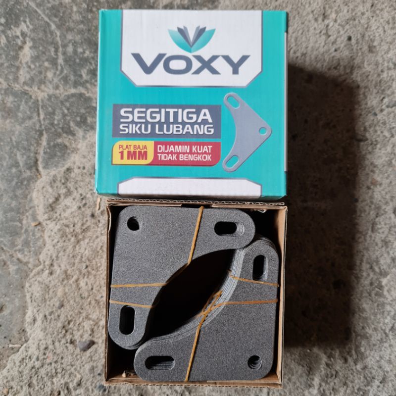 PLAT SEGITIGA SIKU LOBANG LUBANG 4X4 TEBAL 1MM &quot;VOXY&quot; RAK