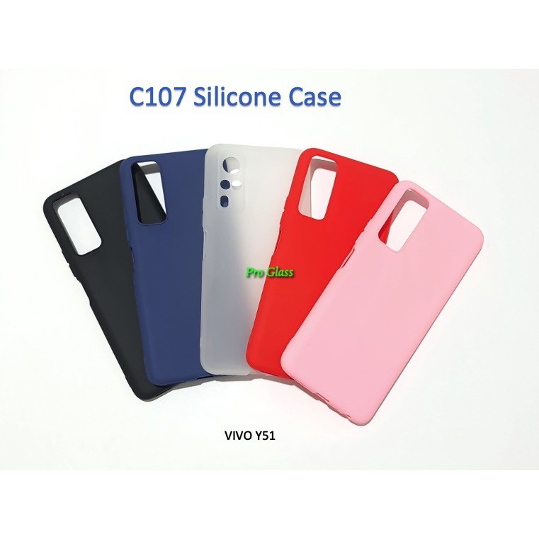 C107 VIVO Y51 Colourful Ultrathin Silicone Matte Soft Case