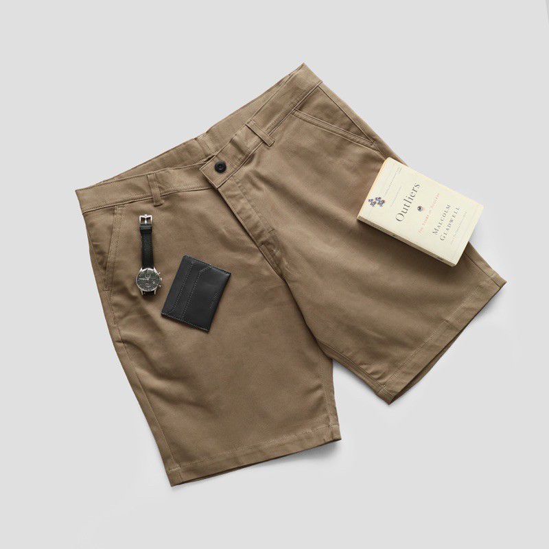 CELANA PENDEK PRIA CHINO PREMIUM KHAKI SIZE 28 -38