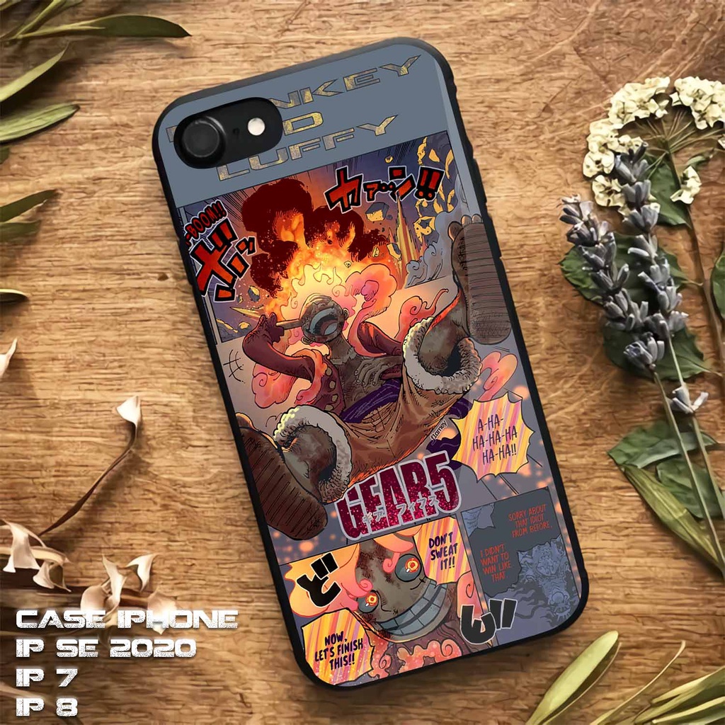 Case Kilau Glossy Iphone 7 | IP 8 | IP SE 2020 | Casing Hp | Pelindung Hp | Motif Anime One Piece Lu