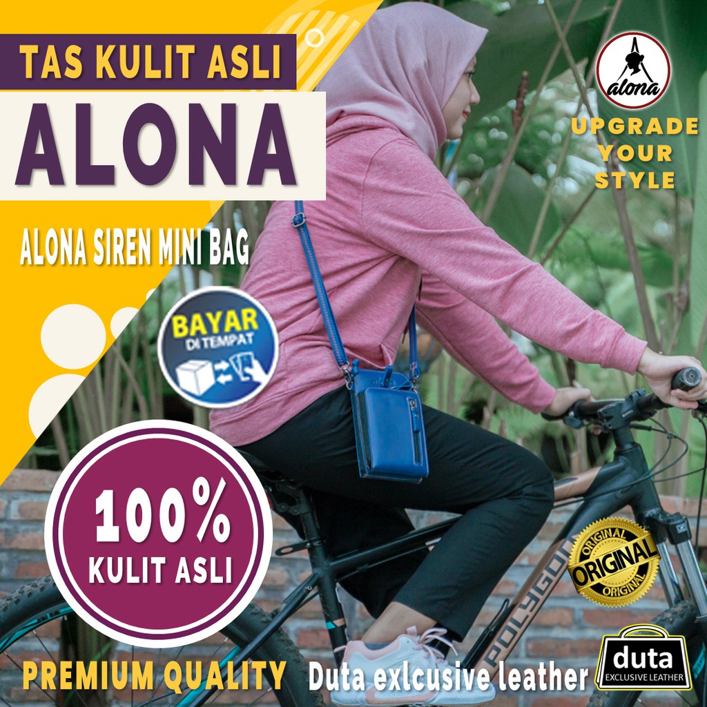 Tas Selempang Mini Wanita kulit Alona Siren Minibag HP Traveling