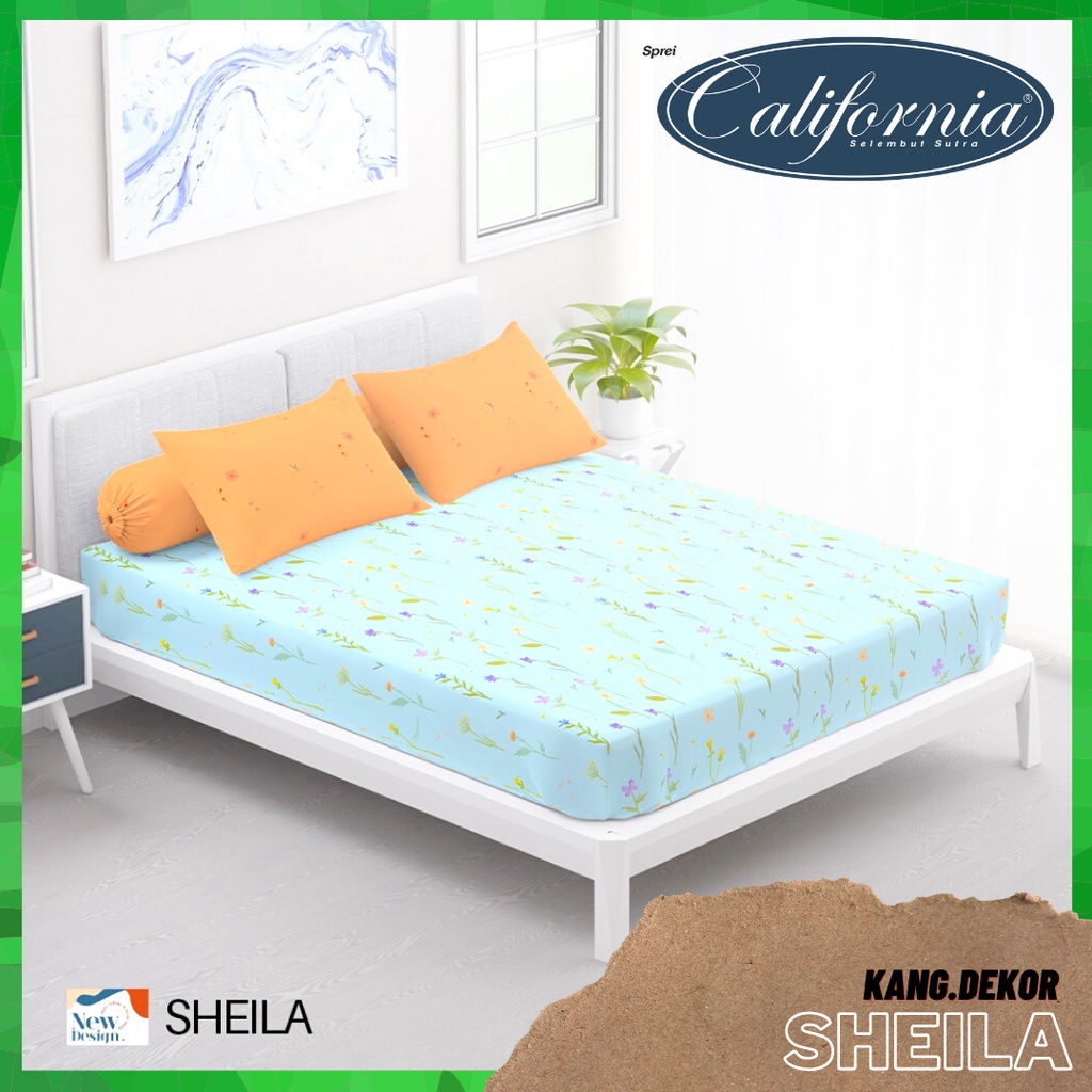 SPREI CALIFORNIA MOTIF SHEILA QUEEN KING SINGLE SIZE 160X200 180X200 120X200 SPREI NO 1 2 3 MURAH SE